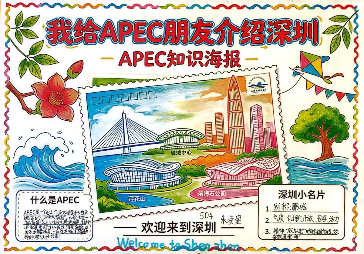 real_time_china's tweet photo. Primary school students in Shenzhen pick up their paintbrushes to cheer for the upcoming APEC Summit. Around the 2026 APEC Summit, the children created a series of themed artworks, depicting this international exchange through their eyes.
#APEC2026 #APEC #Shenzhen #ChinaLife https://t.co/SqVn1aAM7o