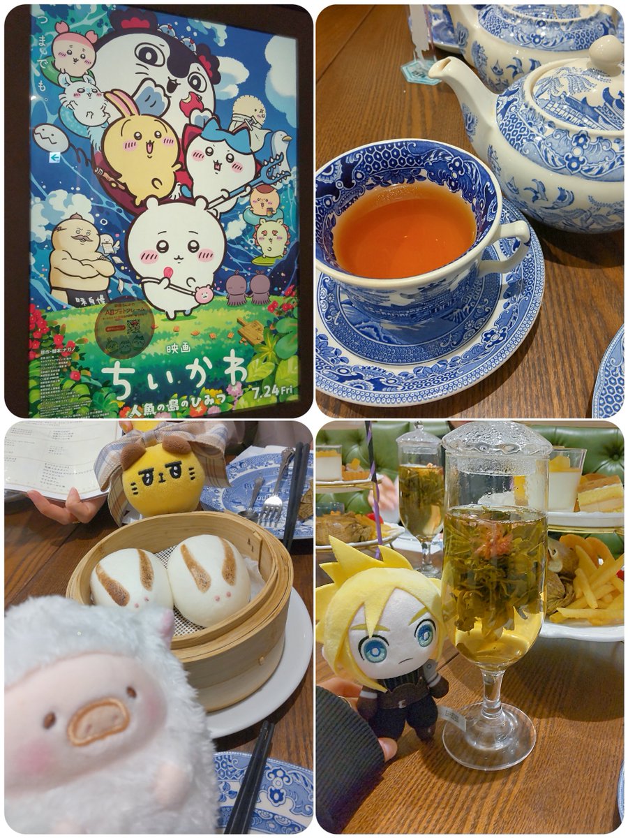 ko_ya0811's tweet photo. やっと観に行けた……✨
ランチは茶器がオシャレな中華アフタヌーンティーでした🐼🫖 https://t.co/03VCy7NQDc