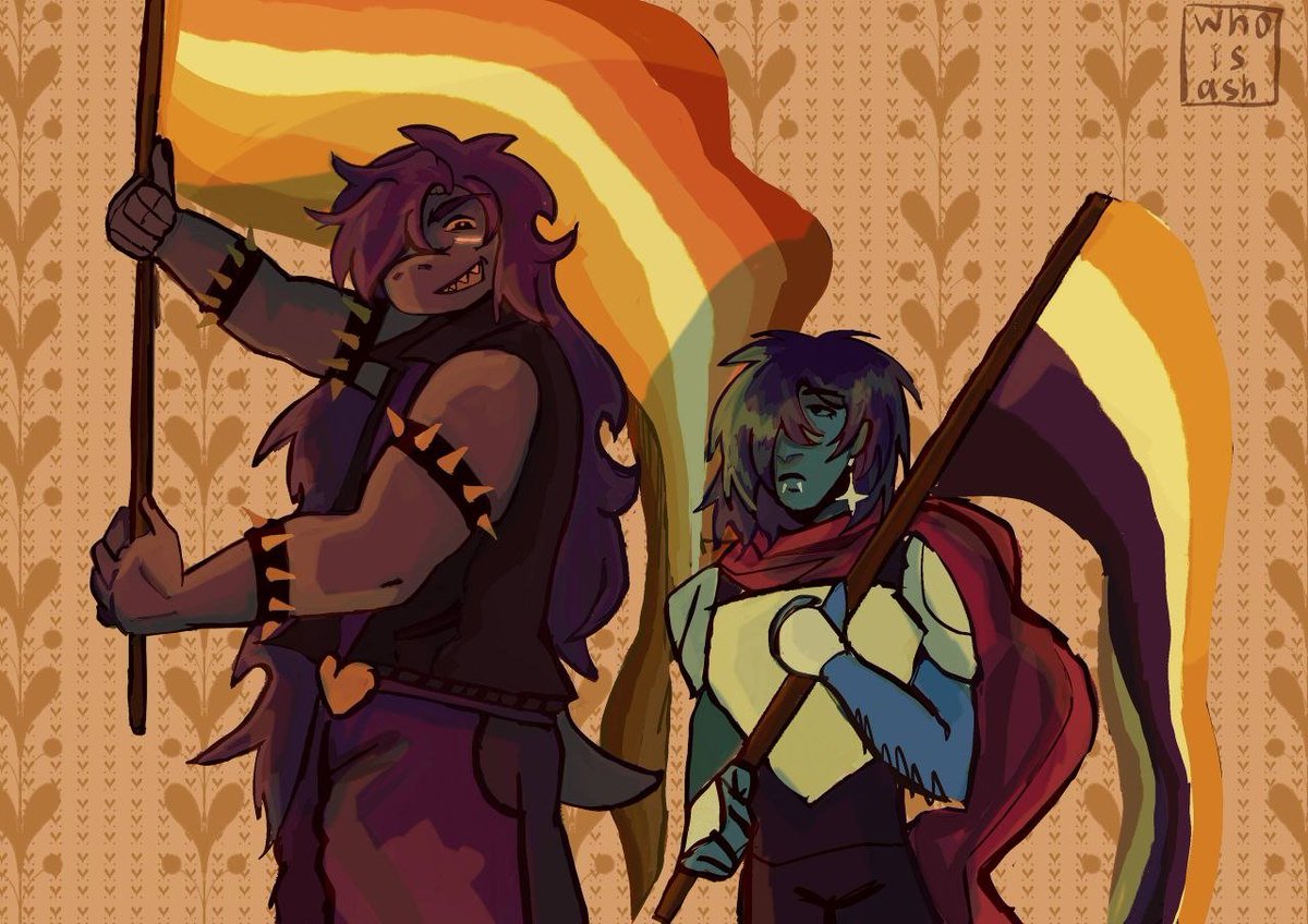 r1nn1kloww's tweet photo. picture I drew for pride month 
#deltarune #krusie https://t.co/fAlY2hBpZZ