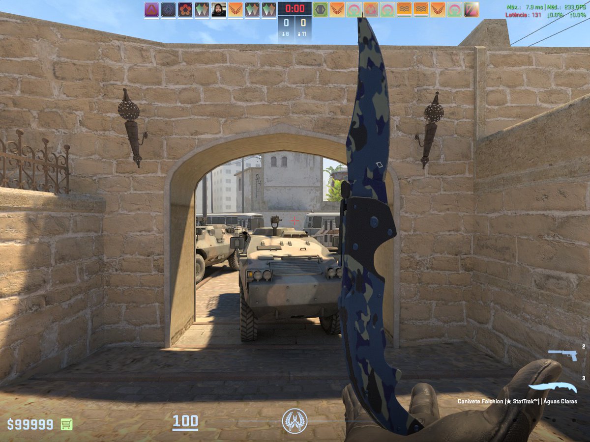 EmerSick666's tweet photo. Canivete Falchion (★ StatTrak™) | Águas Claras (Pouco Usada) adquirida na @Neshastore  com o cupom @donkgordo https://t.co/WKJLKmb4xX