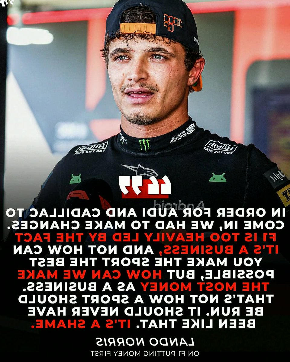 seifertvinvwi's tweet photo. [Autosport] Lando Norris believes F1 has prioritised money ahead of the sport https://t.co/0k7E9Usbxc