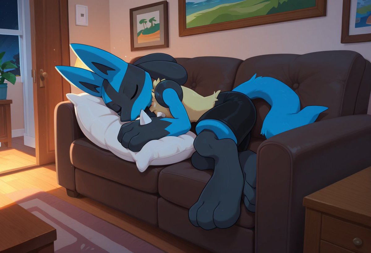 Bluecarii's tweet photo. me and my big ass pillow
#furry #furryart #lucario #pokemon https://t.co/lfRGqiepr1