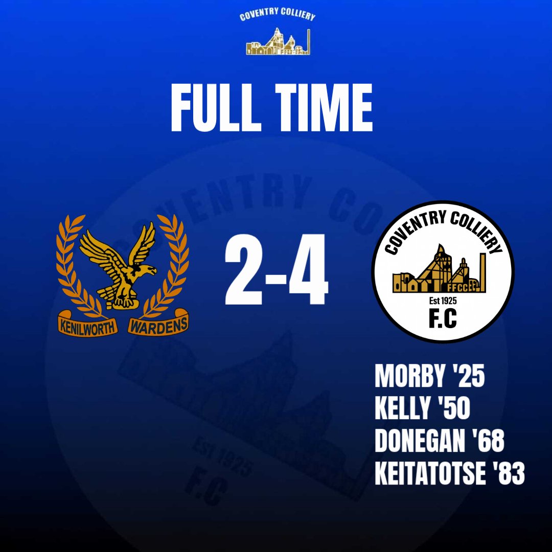 CollieryFc's tweet photo. FULL TIME: Kenilworth Wardens 2-4 Coventry Colliery.
Into the hat for the next round. Well done lads!
#UpTheColliery #CoventryColliery π΅β«οΈ https://t.co/9ou0oyGNhN