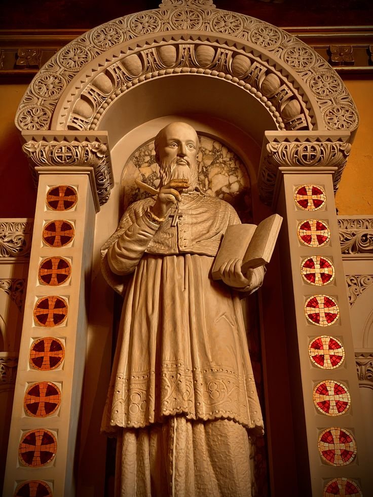 Easternchrist's tweet photo. St. Francis de Sales
“We shall steer safely through every storm, as long as our heart is right, our intention fervent, our courage steadfast, and our trust fixed in God.�� https://t.co/jkrg4ndzmh