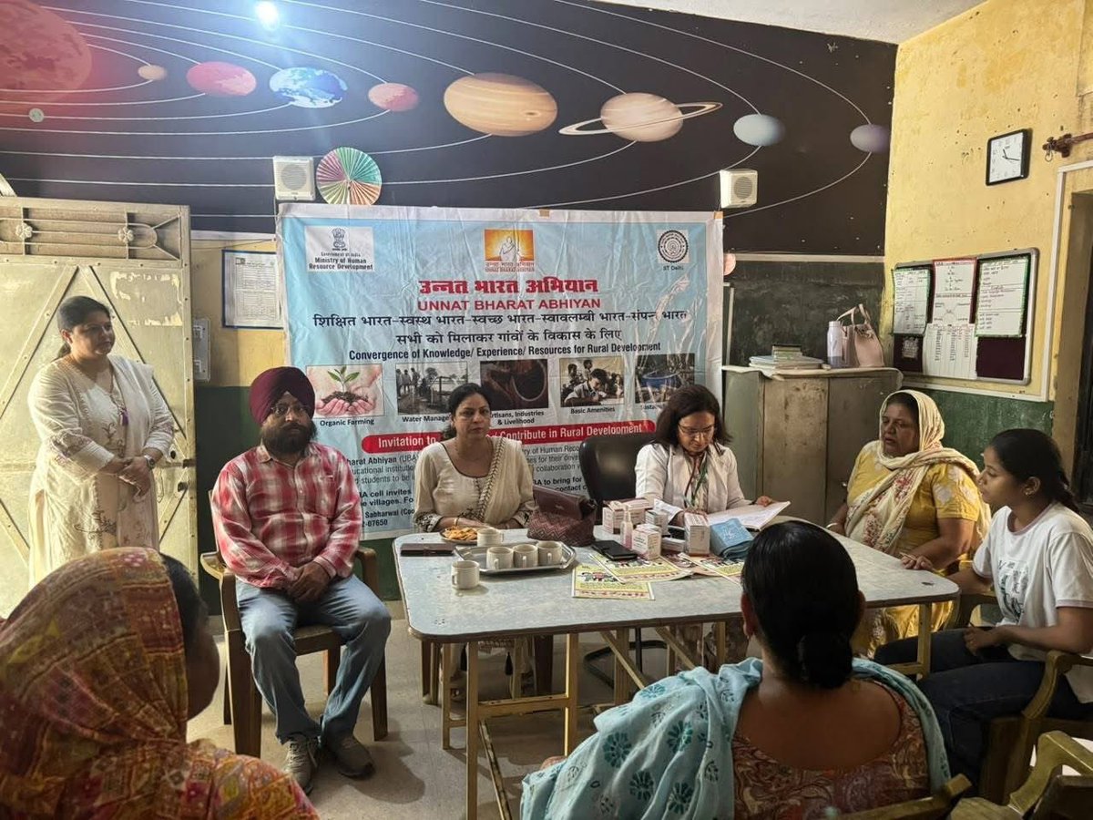 HKCKapurthala's tweet photo. The Unnat Bharat Abhiyan Cell of Hindu Kanya College, Kapurthala organized a Medical Camp at Government Elementary School,  Village Mushkved on September 22, 2026. Dr. Bhumeshwari from Civil Hospital, Kapurthala  conducted the general checkup of the  villagers. https://t.co/q3Z2h2apcI