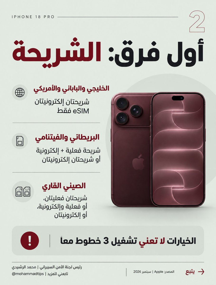 MohammadTips's tweet photo. محتار اي نسخة تاخذ ايفون ١٨ برو ، سويت لكم مقارنه اختار اللي يناسبك. https://t.co/gTECZhX3s2