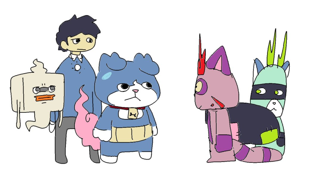 irrationalbunch's tweet photo. "so its yo-kai watch but they're all chuds?"
"precisely." https://t.co/UOJdHpj5li