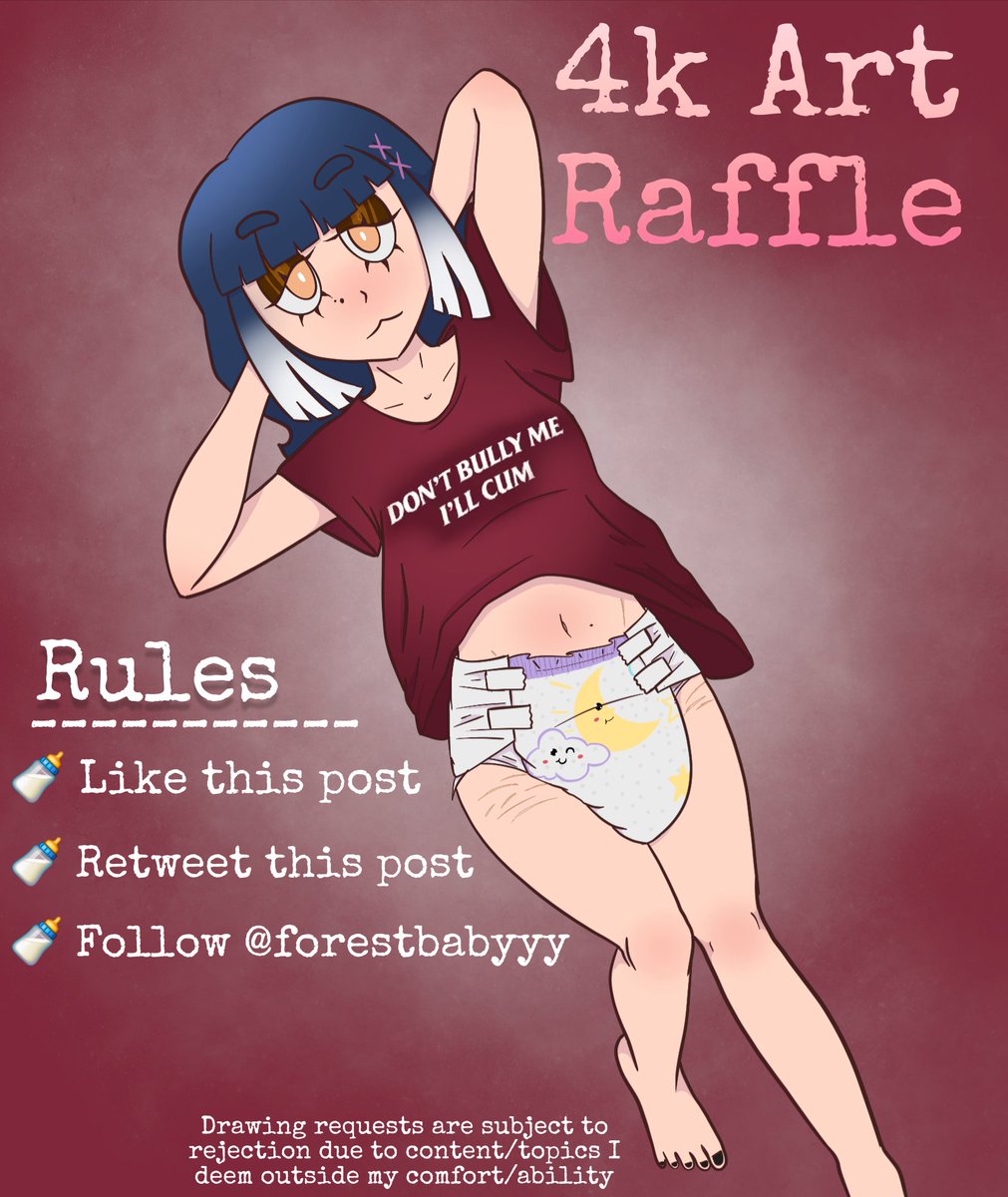 forestbabyyy's tweet photo. It's that time again! 
The 4k Art Raffle! ❤️
Winner receives an art piece with 1-2 characters and a simple background

How to enter(MUST DO ALL 3): 
🍼 Like this post 
🍼 Retweet this post 
🍼 Follow @forestbabyyy 

Last day to enter is Sunday October 10, 2026 https://t.co/NPowSRM5ky