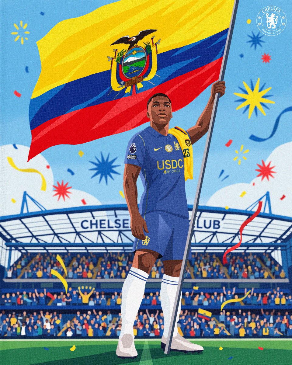 ChelseaFC_Sp's tweet photo. Feliz Día de la Bandera, Ecuador 🇪🇨 🫶 https://t.co/uL5CLpYkNI