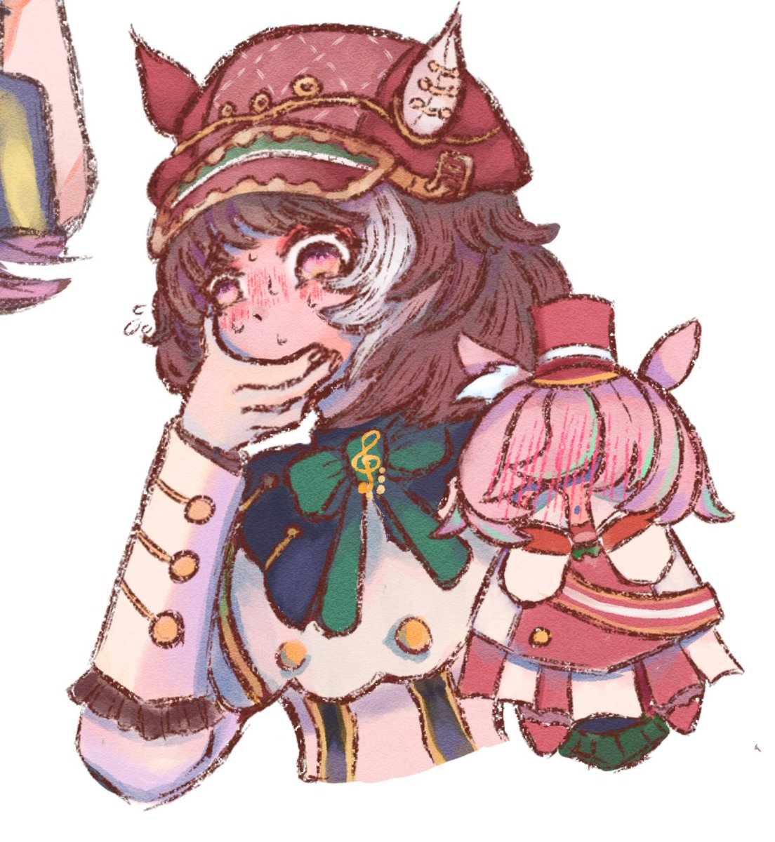 SpawnArtHell's tweet photo. Even her puppet can't help but be tomato red~

#umamusume #umamusumeprettyderby #umamusumefanart #ウマ娘 https://t.co/FZoxhnqYgt