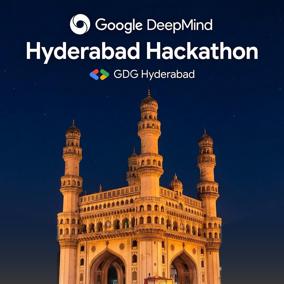 Varshith_code's tweet photo. Had an amazing time at the Google DeepMind Hackathon Hyderabad building Atlas Agent and exploring what’s possible with AI.

Big thanks to everyone at GDG Hyderabad, GDG Cloud Hyderabad, and the Google AI community for bringing builders together and creating such a great environment to build and learn. 

Special Thanks 🤩  to  @sivramshastri
@vadiamit @chauhan_nilay16 

#GoogleDeepMind #GDGHyderabad #AI #kaggle