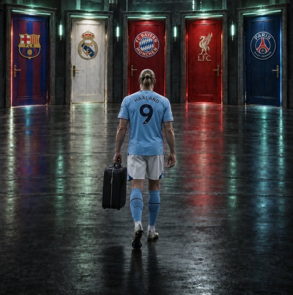 MundoBarcaNews's tweet photo. 🚨 ÚLTIMA HORA: 
Erling Haaland podría tener que tomar una DECISIÓN MUY IMPORTANTE MUY PRONTO. 👀🔥

Según @TouchlineX , el futuro del delantero noruego vuelve a generar incertidumbre. 🔵🔴 https://t.co/RhZkAykELa