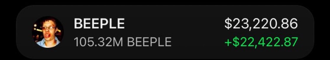 SOLANAMAST9's tweet photo. The wallet smiles when the timing is right 🟢💰

My TG fam got into $BEEPLE early and secured profits on the way up 🚀🚀

Timing matters. If you want to catch early entries with the community, DM to join 🟢🟢

CA: DMZtsWeDaPRGU4ziXxcEMuPbXh1BmDm5iR9LirT8ZoHG https://t.co/mXECPMdb6C