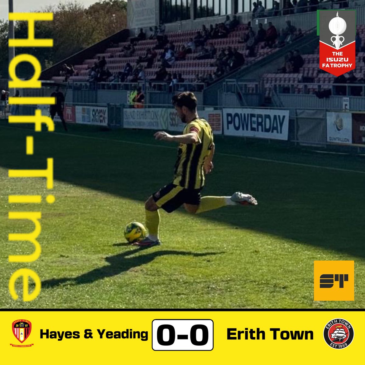 ErithTown's tweet photo. ⏲️ | HALF-TIME

End of the first half here, and it’s currently goalless.

#UpTheDockers #DOCKERS https://t.co/hQmeLd33JC