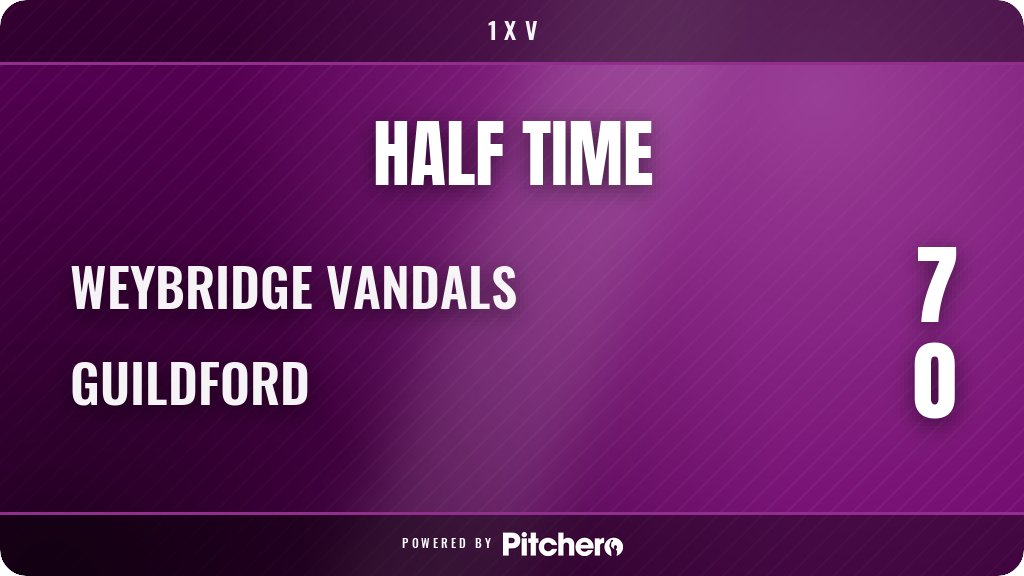 VandalsRFC's tweet photo. HALF TIME: Weybridge Vandals 7 - 0 Guildford
#WEYGUI #Pitchero
https://t.co/KQjR67AwnV https://t.co/pkZMNpfRo3