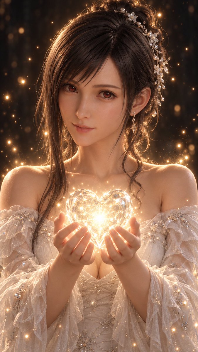 jackvigne19's tweet photo. Une étincelle de magie et beaucoup d'amour... ✨💎 Tifa vous offre un cœur brillant de lumière. Que ce moment enchanteur illumine votre journée ! 🤍✨
#TifaLockhart #FF7Rebirth #FF7 #MagicMoments #FinalFantasyVII https://t.co/LAniLuSVrb