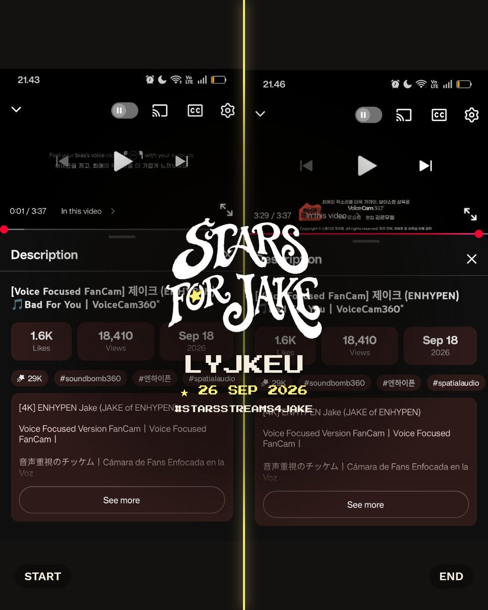 lyjkeu's tweet photo. a little bit late sowryy😭
Streaming for jake today 💗
#STARSFORJAKE #STARSSTREAM4JAKE #JAKE #ENHYPEN #제이크 #ジェイク https://t.co/LHFCZc12C5