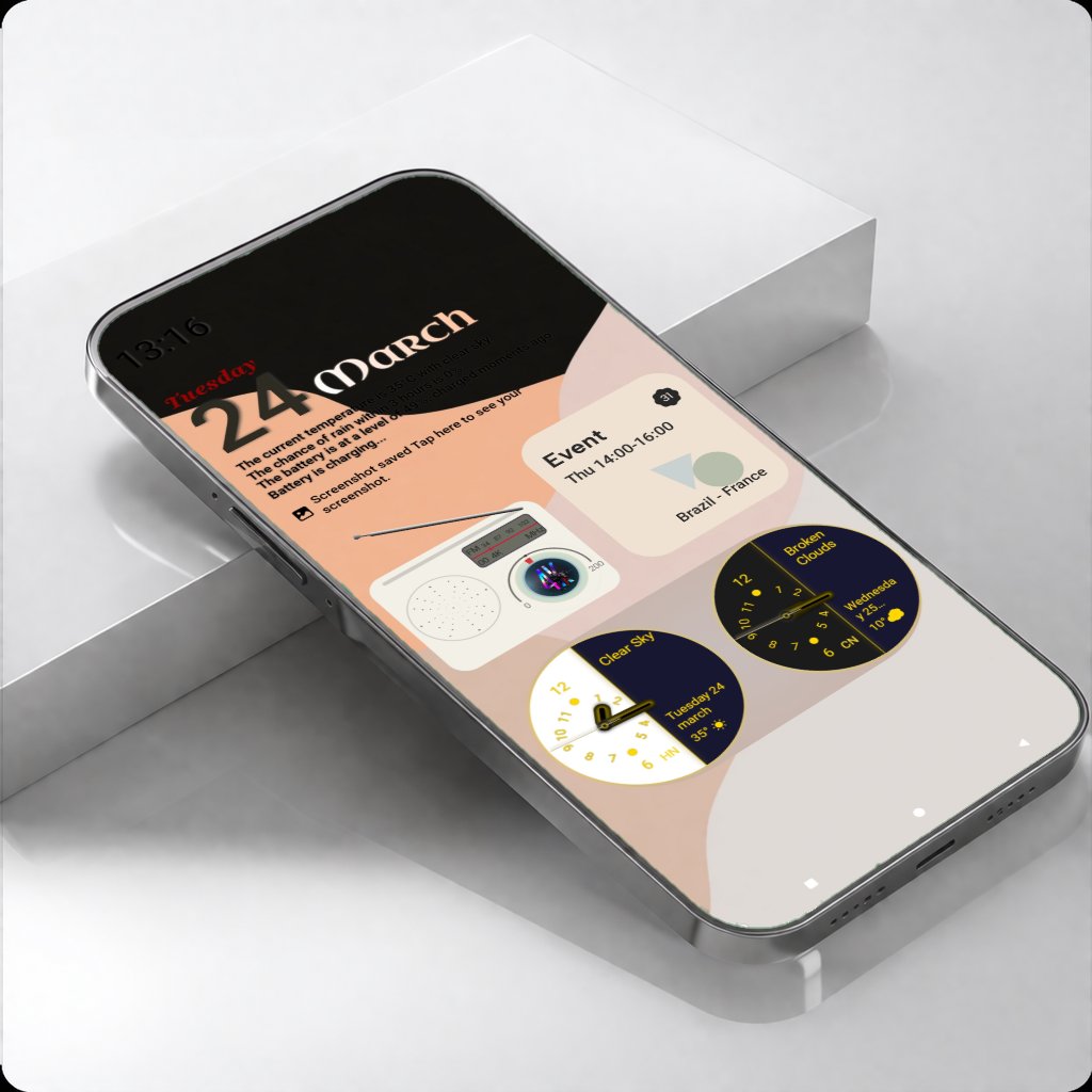 GeovannyApps's tweet photo. 🌿 Minimalist beige setup I'm using this week

🔥Enjoy a screen with stunning widgets. Your screen will look completely different.

On Google Play 👇
https://t.co/fzJVoTH7C7

#KWGT #HomeScreen #MockupDesign #Personalization #Widgets #Launcher #Setup #Wallpaper #Theme https://t.co/669JSBUdqy