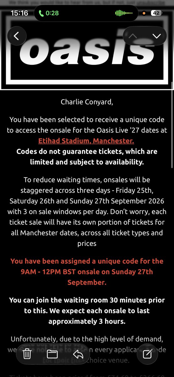 CharlieConyard's tweet photo. This is what dreams are made of😍 #oasis https://t.co/6QHUjuc4xu