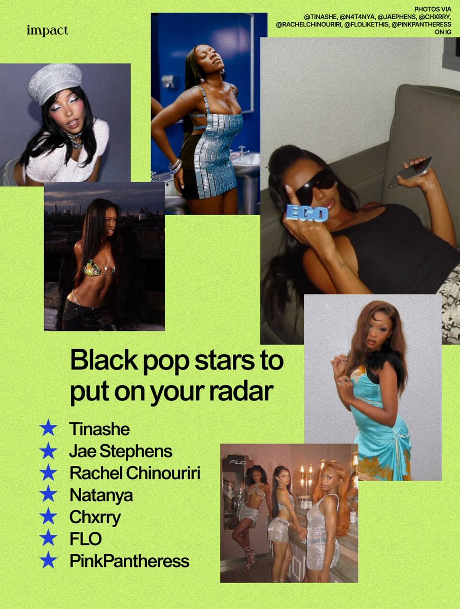 flonewsfeed's tweet photo. FLO (@flolikethis) has made Impact's "Black pop stars to put on your radar" list alongside artists such as Tinashe, Jae Stephens, Rachel Chinouriri, Natanya, Chxrry, and PinkPantheress.

🔗: https://t.co/2iFDq3ht07 https://t.co/SOUvugnx67