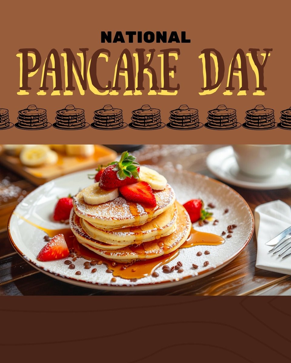 The_Crossings's tweet photo. 🥞 Stack ’em high—it’s National Pancake Day! 🥞

Because everything is better with a little syrup, butter, and a whole lot of pancakes. 💛🍯

#NationalPancakeDay #PancakeLovers #CommunityFun #CrossingsOfBellevue https://t.co/x6buGP9bBv