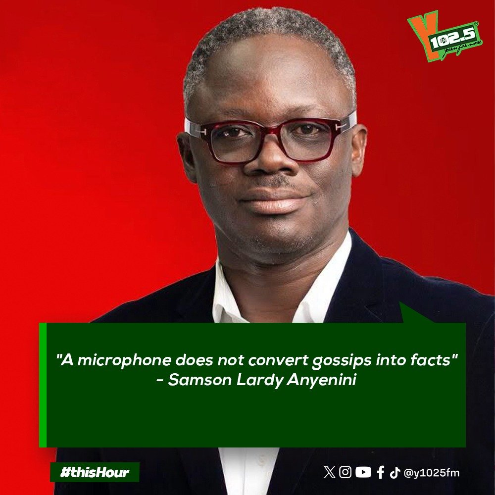 y1025fm's tweet photo. Broadcaster, Samson Lardy Ayenini (Esq.) states 

#YfmGhana #ThisHourOnY #fypシ https://t.co/hNfNT0mZtu
