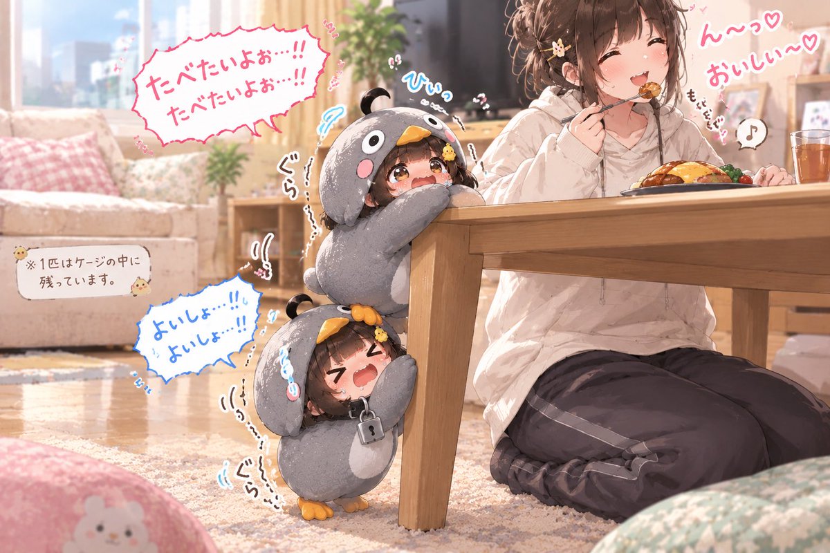 Gugumob's tweet photo. ばぶがが達はいなくなったもう1匹の仲間を探しに行きました
その時にはもう調理されていましたが……
#ググガガ
#gugugaga https://t.co/NyZuEc2wX2