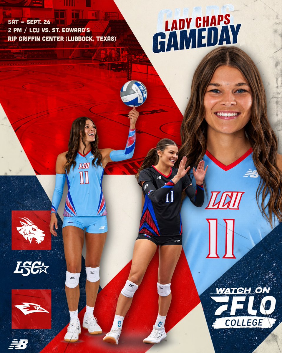 LCUVolleyball's tweet photo. π VOLLEYBALL MATCH DAY
β°: 2 p.m.
π: St. Edward's
π: Lubbock, Texas
ποΈ: Rip Griffin Center
Game Links: https://t.co/kZ8vkjbbBJ
#D2VB | #lscvb https://t.co/6z5z3fxYgp