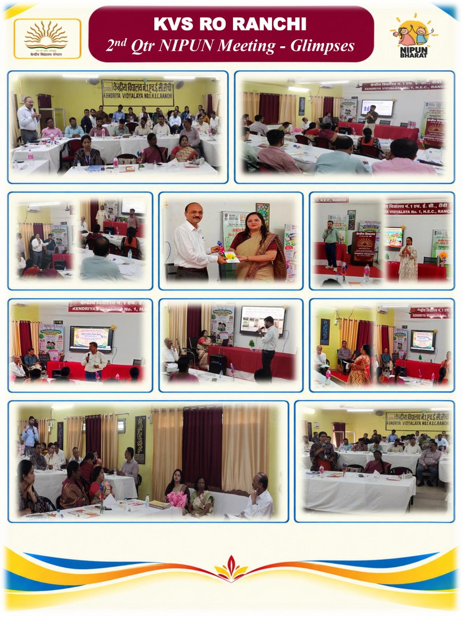 KendriyaRanchi's tweet photo. KVS RO Ranchi - 2nd QTR NIPUN Meeting - Glimpses https://t.co/RngpgFpdwG