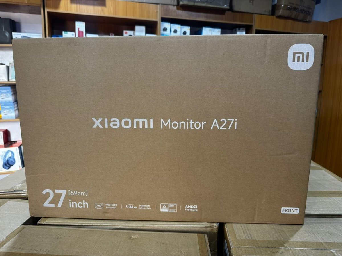 SkylarksPlace's tweet photo. Xiaomi A27i Monitor (2026) — ₦230,000 🏷️
Display: 27″ IPS, Flat
Resolution: 1920 × 1080 (FHD)
Refresh Rate: 144Hz
Response Time: 6ms (GTG)
Brightness: 300 nits
Contrast: 1500:1
Colour: 99% sRGB
Colour Depth: 8-bit
Viewing Angle: 178°
Low Blue Light: TÜV Rheinland certified
Ports: 1× DisplayPort 1.4, 1× HDMI 2.0, 1× Audio, 1× DC IN
VESA: 75 × 75mm
Weight: Approx. 3.7kg with stand

A smooth 27″ FHD monitor built for work, entertainment and everyday productivity.