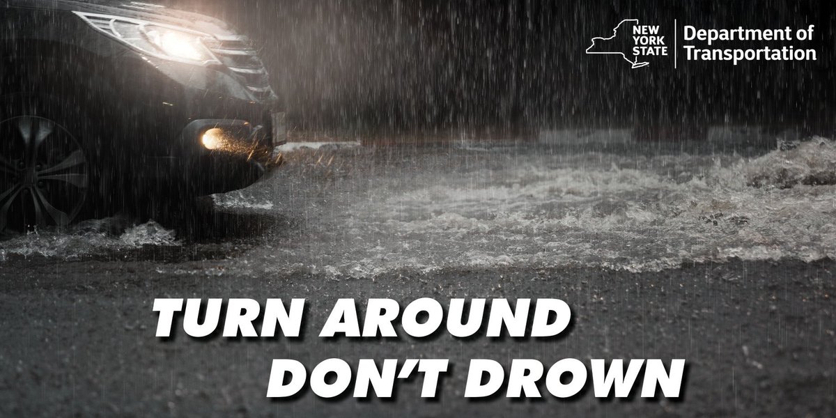 nysdotli's tweet photo. The nor’easter is here, in case you didn’t notice. Try to avoid traveling this weekend. 
If you encounter standing water on the roads remember to turn around, don’t drown! https://t.co/BiVEyXF00C
