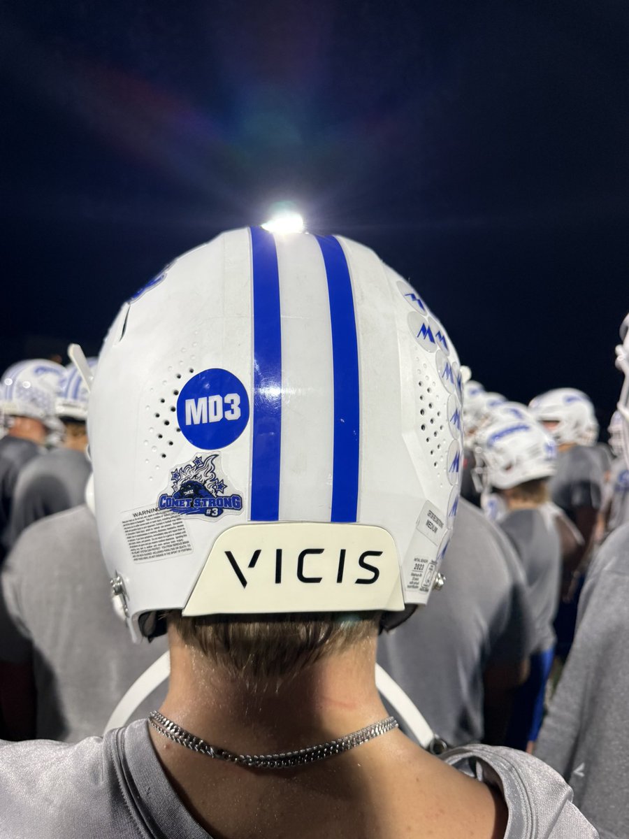 coachlarsonmsu's tweet photo. Game day in AZ! We will be wearing these stickers the rest of the year for Matt. 

Kickoff at 9 pm CST. Can’t wait to watch our group compete tonight! #PlayFor3 https://t.co/t1L7CoND42