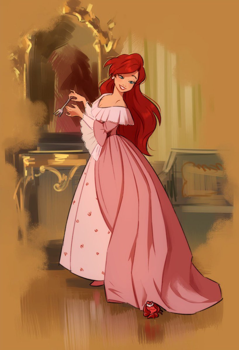 Ripushko_Arts's tweet photo. For some reason, I’ve been creating a lot of art in a warm color palette for *The Little Mermaid* this year. It suits the autumn season. https://t.co/CJxPwExjnG