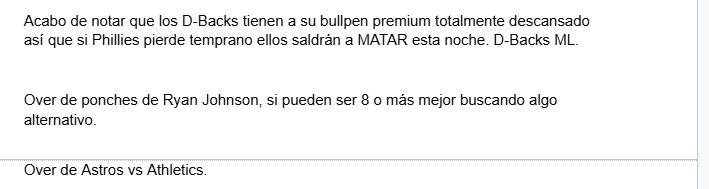 SportsAndBets6's tweet photo. Esta no es como tal mi visión porque son pocas palabras, son más bien las conclusiones de dicha visión.

El monstruo que es la temporada regular de MLB termina mañana, el monstruo que son los playoffs es otro distinto.

Suerte a todos y se agradecen las interacciones. https://t.co/xSM0se3s2p