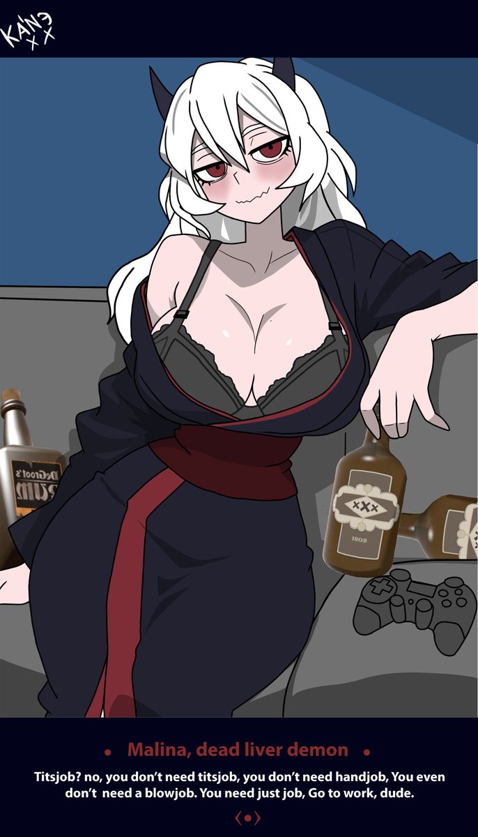 kane152_'s tweet photo. I’m glad you liked Zdrada, so here her sister.
#Malina #Helltaker https://t.co/CUi3x2aoVS