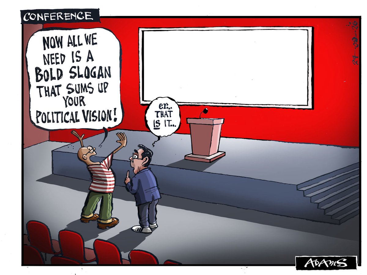 Adamstoon1's tweet photo. My @Telegraph #labourconference2026 #cartoon https://t.co/3DJaArbzvv