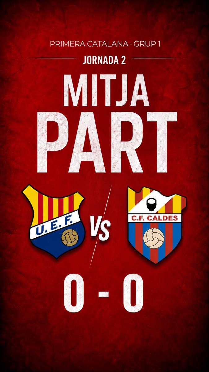 cfcaldes's tweet photo. Mitja part a Figueres 

❤️ Caldes de Montbui 0-0 @UEFigueres 💙

#Elpoblequebull https://t.co/Q7HCm61dET