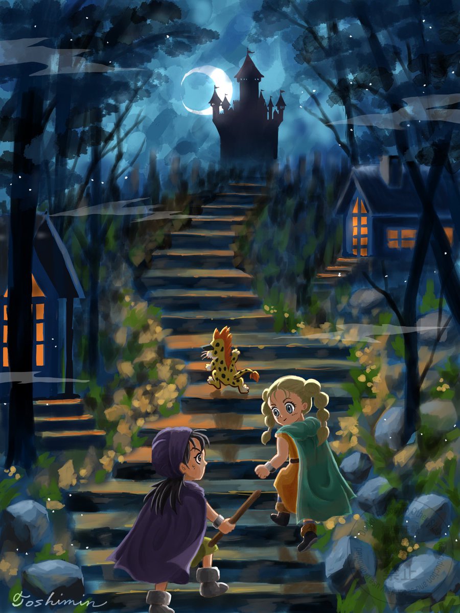to__shim's tweet photo. #ドラクエ5祝34周年
 #DQ5祝34周年 

「オバケ退治に行くよ！」👦🏻👧

ドラクエ5、34周年おめでとうございます㊗️🎉
今年は幼少期のふたりでお祝い🥰 https://t.co/x1XQCDUlfi