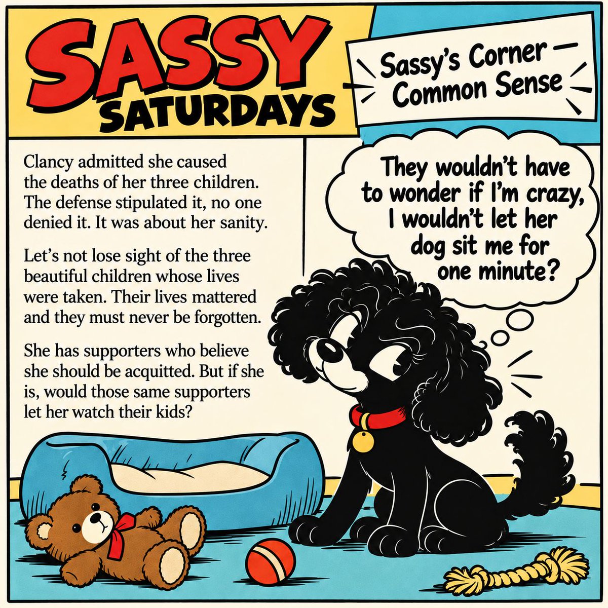 BloggingFelix's tweet photo. Introducing a brand-new segment: Sassy Saturdays, where Sassy shares her thoughts from her Common Sense Corner. 

#commonsense #opinion #currentevents #clansy https://t.co/GOBR3gdjOH