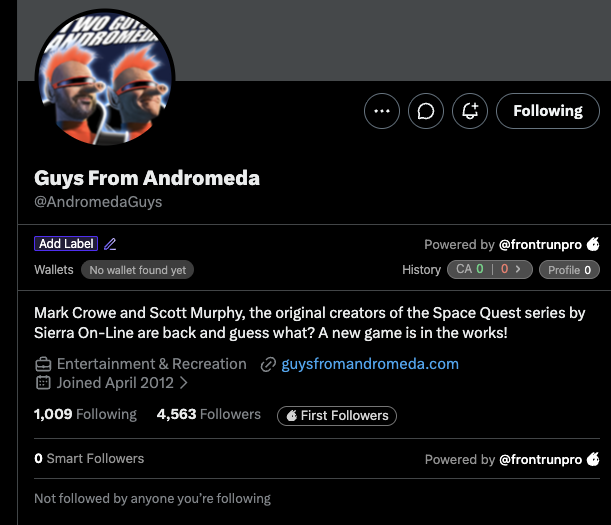 0xSpongey's tweet photo. Creators of Buckazoids just followed Paid

Literally fucking insane https://t.co/VSyxIV2eJr