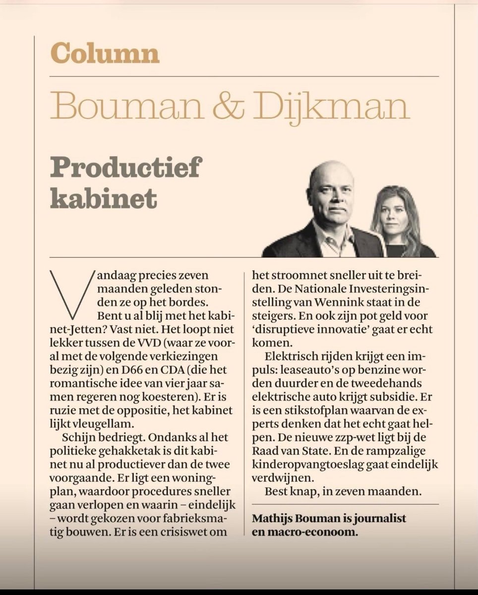 SanderTordoir's tweet photo. For international observers: some contrarian optimism from @mathijsbouman. In a few months the Dutch government has mounted:

- Fast-tracking housing construction and grid buildout;
- A bank for disruptive and strategic tech
-  A viable plan on the nitrogen crisis

Not bad https://t.co/Z5gefCyIRX