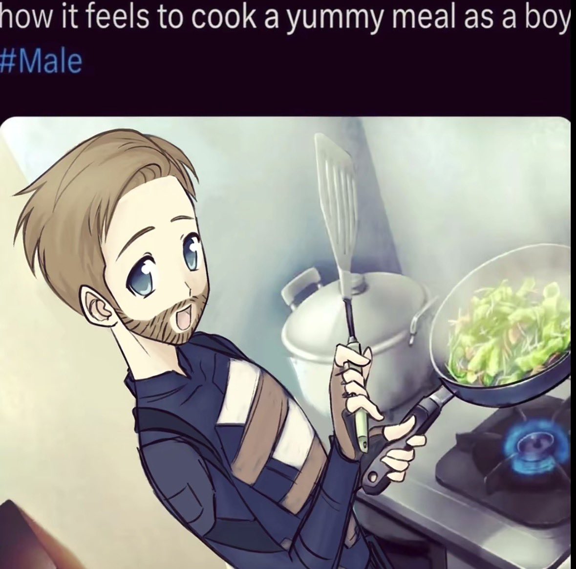 kivikurva's tweet photo. How walker feels being the designated chef in every found family thunderbolts fic #johnwalker #usagent https://t.co/GXxmP2bKAs
