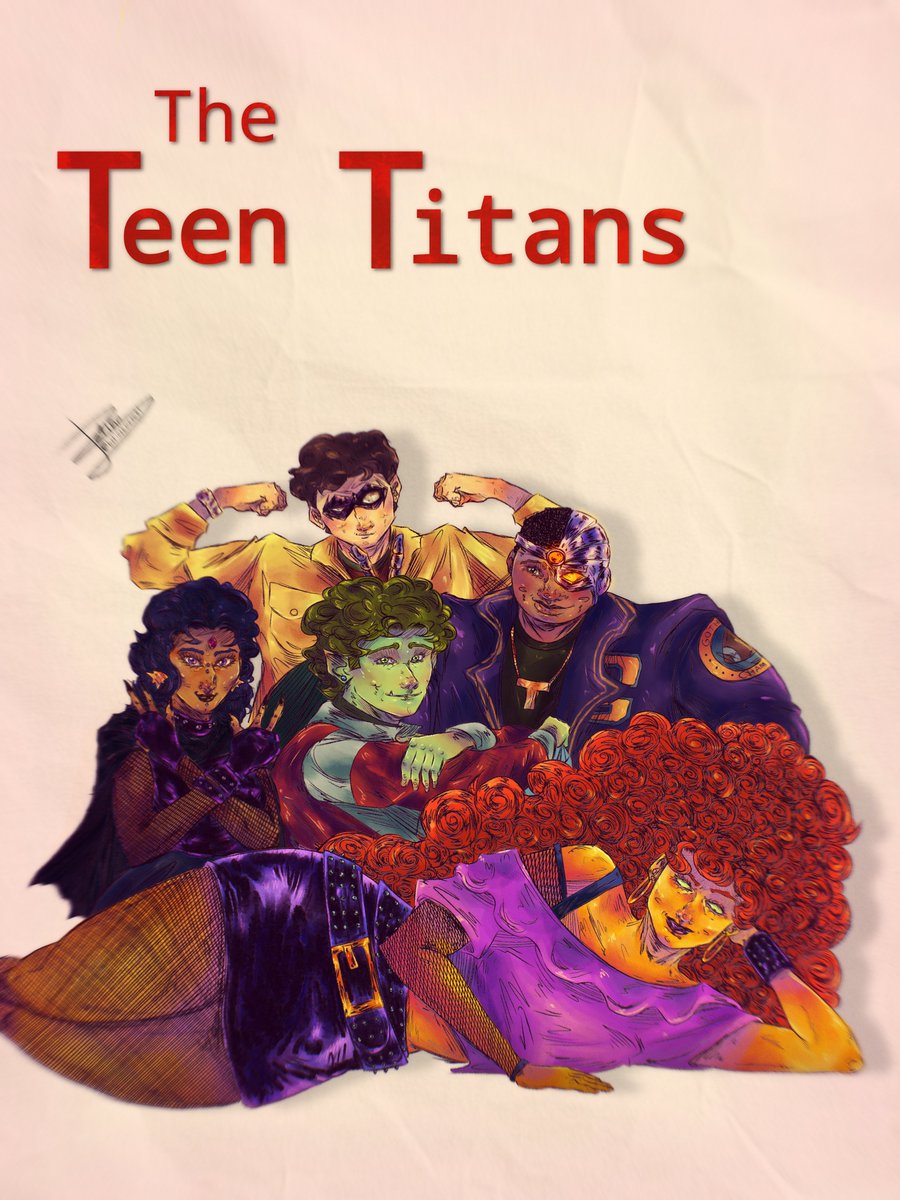 betinoemanuel's tweet photo. The Teen Titans ✨ 

"We are not alone... 🎶🎨" 

#teentitans #dc #dcfanart https://t.co/IYMIZKdvte