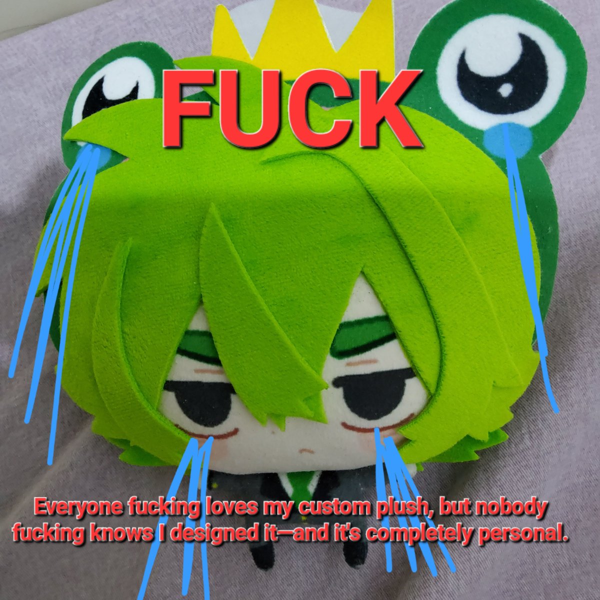 MorrisonPe84325's tweet photo. I drew the pattern. I commissioned the artist. Now there are clones everywhere online. I can't stop it, but I'm absolutely furious 😭😭My doll became famous, but I didn't get any money😭😭😭fuck https://t.co/PFh0AntplP