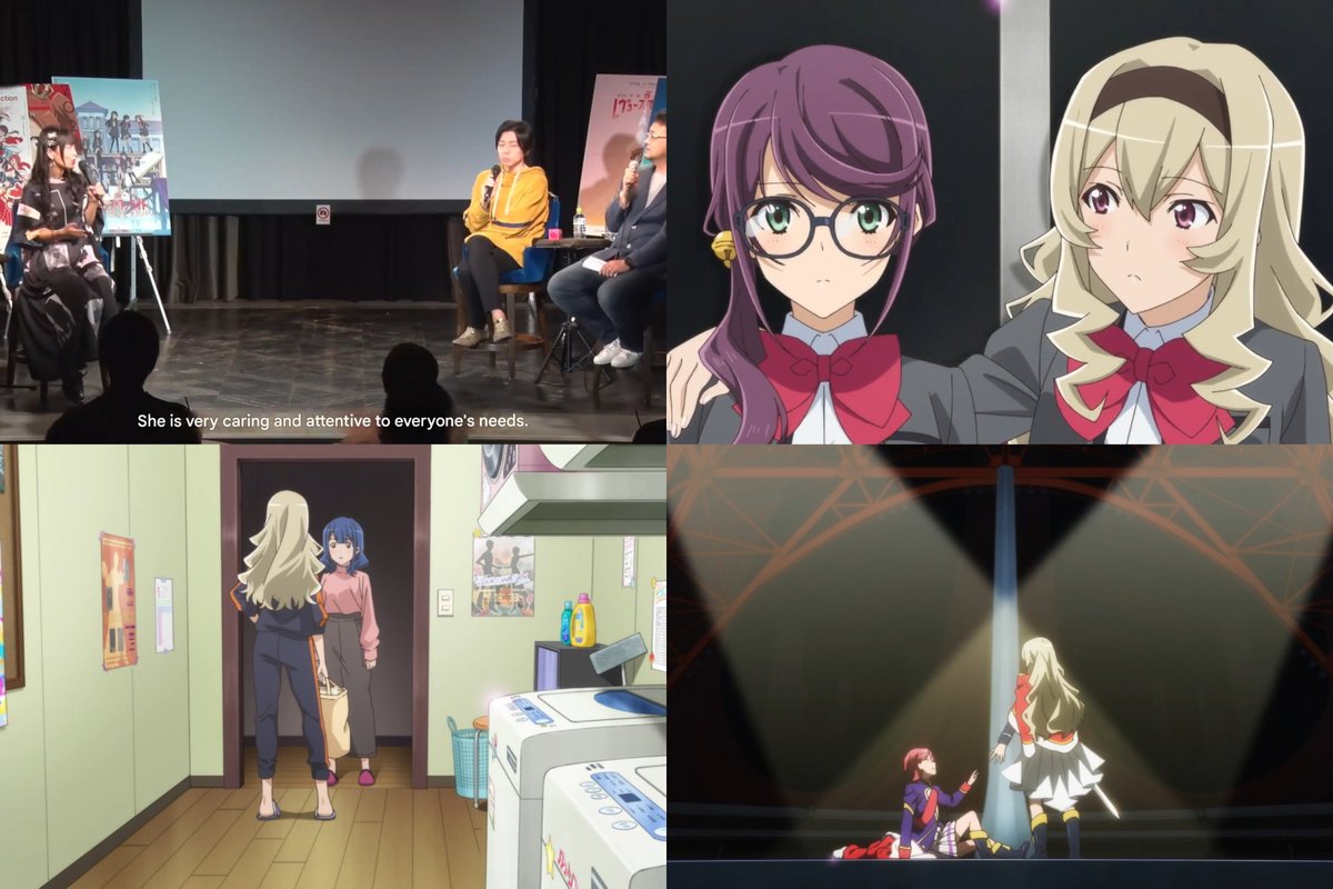 vytheron's tweet photo. "she's very caring, she keeps an eye on everyone and can naturally give someone a little push from behind..."
"the kind of person who helps others without expecting anything in return... we're actually being influenced a bit by Aiba-san, especially in the movie version..." https://t.co/Qf3xP7mlwB
