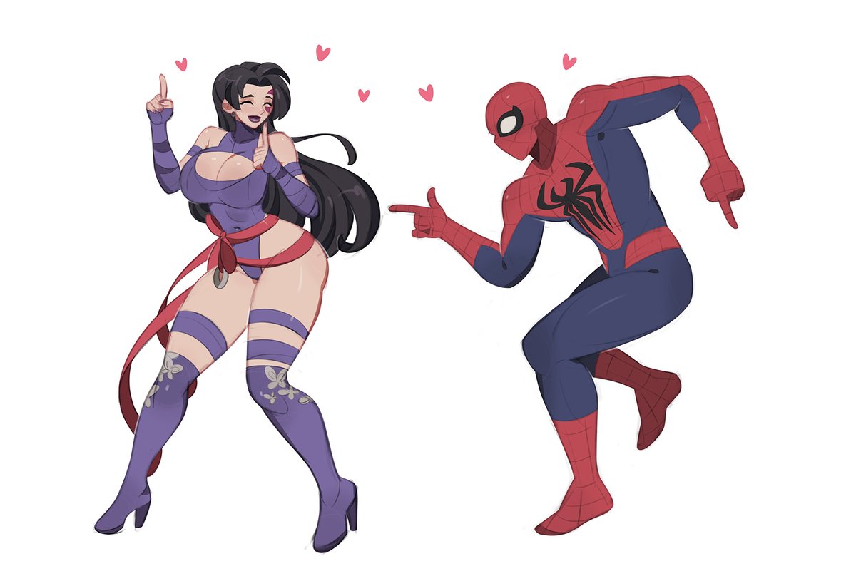 Kyopink611's tweet photo. Psylocke x Spider Man 
#MarvelRivals https://t.co/rpL2tJW3xN