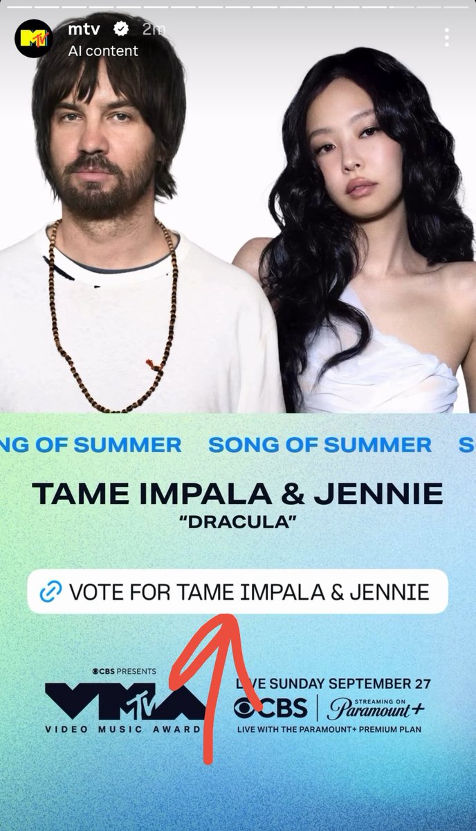 BLINKVotingPage's tweet photo. BLINKs, "SONG OF SUMMER" VOTING OPEN NOW 🚨 GO TO THE @MTV INSTAGRAM STORY > https://t.co/zmgz0tAK7t

VOTE FOR #JENNIE AS MUCH AS POSSIBLE. 1 TAB = 1 VOTE. FOLLOW THE INSTRUCTIONS BELOW 👇 https://t.co/Y6PFg3By6Z
