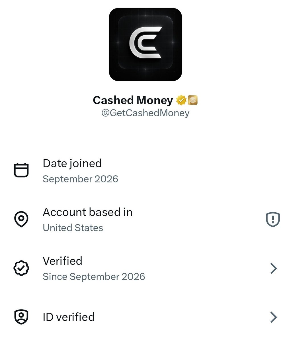 GetCashedMoney's tweet photo. We are proud to announce that our ID has been verified and we are in the process of enabling @XMoney.

You can verify that by clicking on our Gold Checkmark. https://t.co/Zw3Wmo1zER