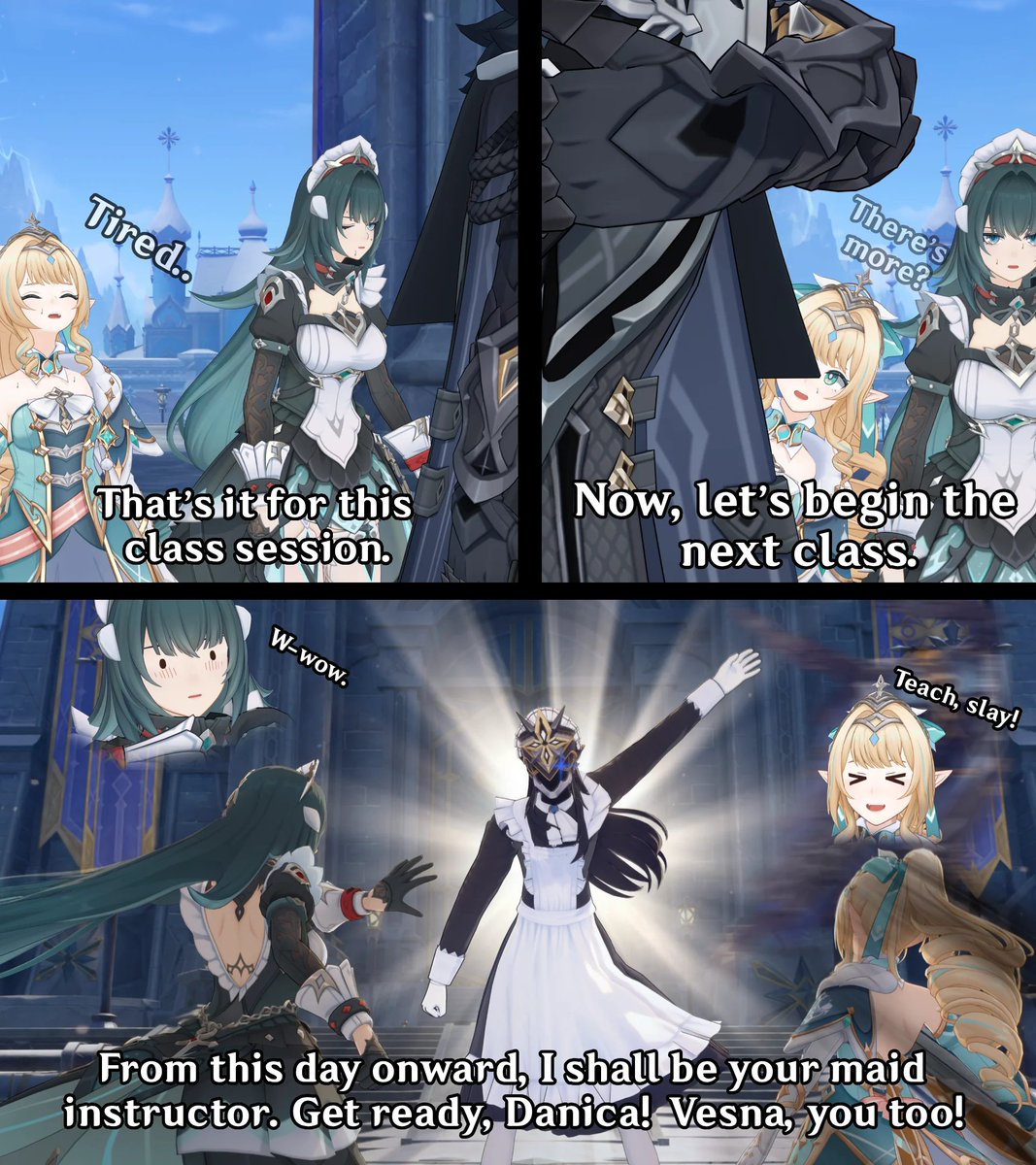 teyvattabloid's tweet photo. The Maid Captain

Credit - u/Chronoz0

#Genshinlmpact #Genshin #GenshinMemes https://t.co/8KozHgyyin