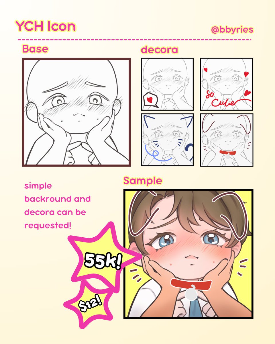bbyries's tweet photo. [ 💗 &amp; 🔁] 
URGENT COMMISSION for Local and International ‼️

[limited slot!]

hi, im opening urgent commission for my cat vet bills, apparently i need around 500k / 30USD for the hospitalized fee 😭

DM me or add my dc on bio, thank you for the support!  #opencommission #artidn https://t.co/Qra7L2nmOU